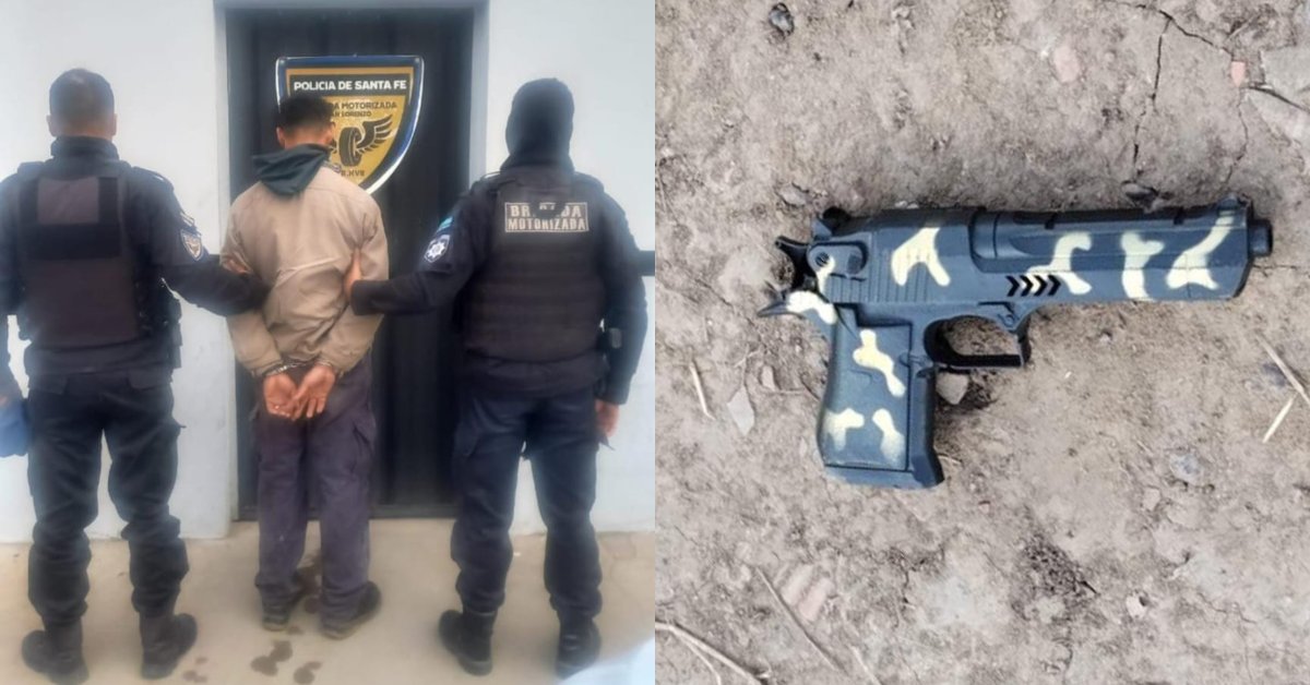 Intentó robar en un comercio con una réplica de arma y fue detenido en