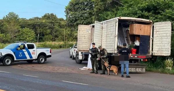 Llevaban Casi Toneladas De Marihuana En Un Cami N De Mudanzas Y