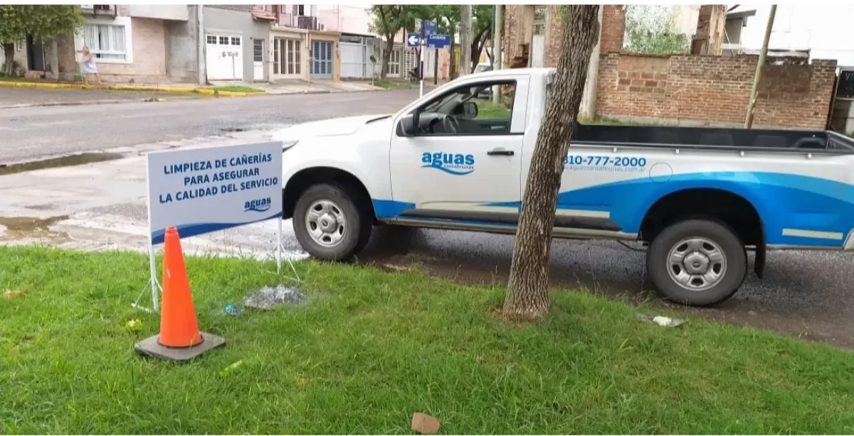 Aguas santafesinas continuará este martes con el purgado de cañerías en San Lorenzo 
