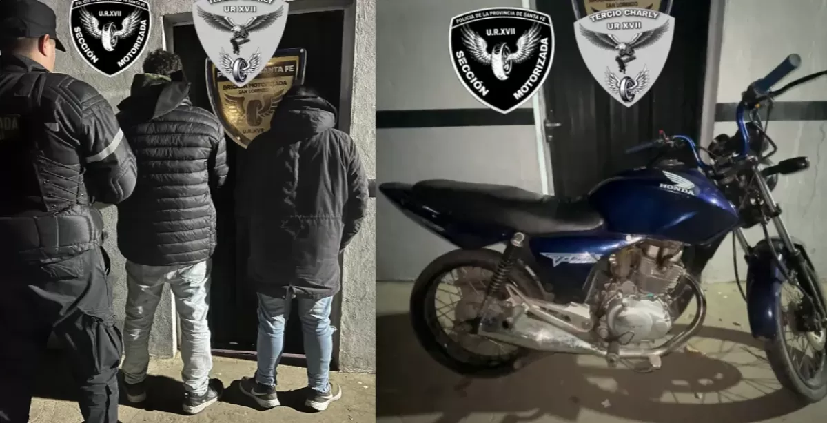 Dos hombres fueron detenidos por llevar una moto de dudosa procedencia en San Lorenzo