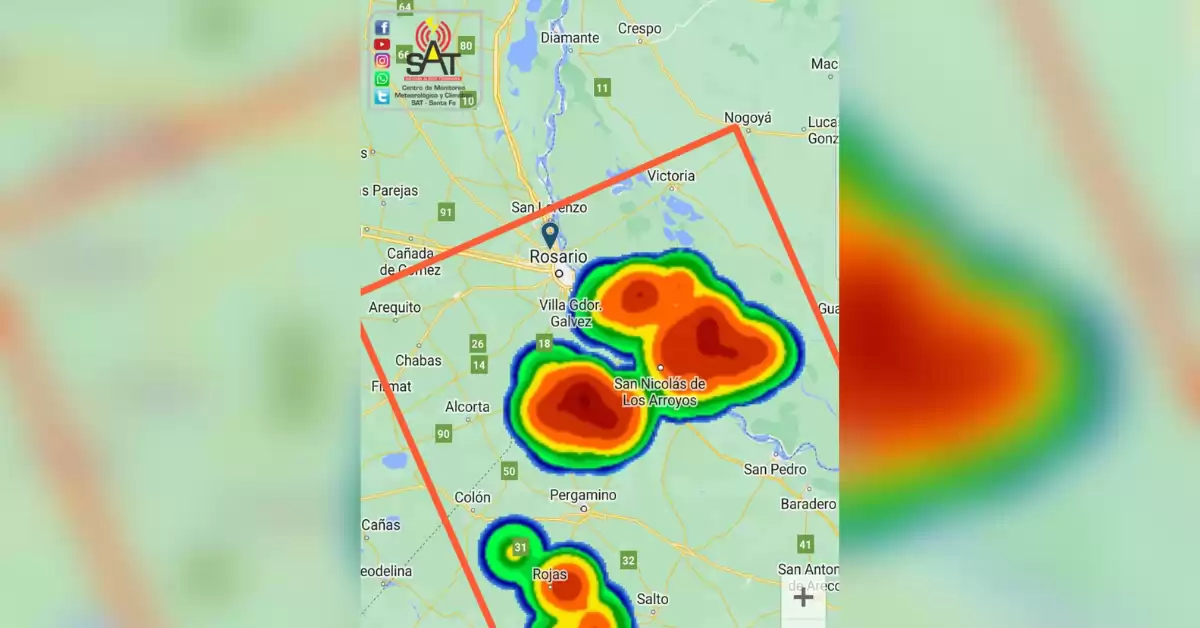 Alerta por tormentas fuertes para esta madrugada en Rosario y la región