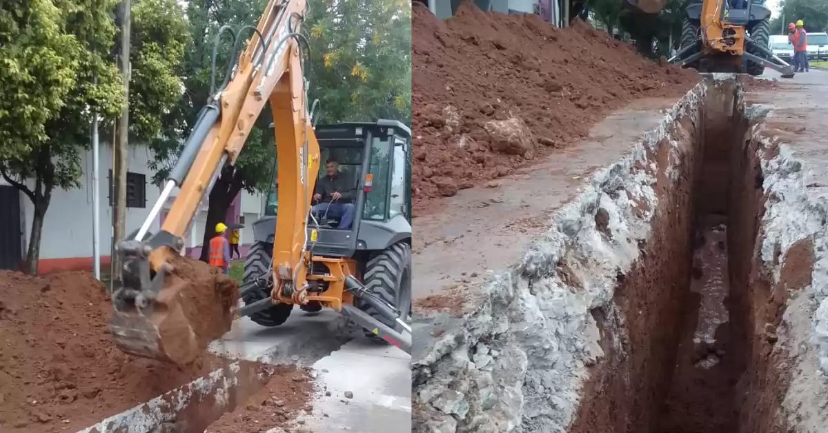 Aguas Santafesinas trabaja en la renovación de la red cloacal de calle Tucumán
