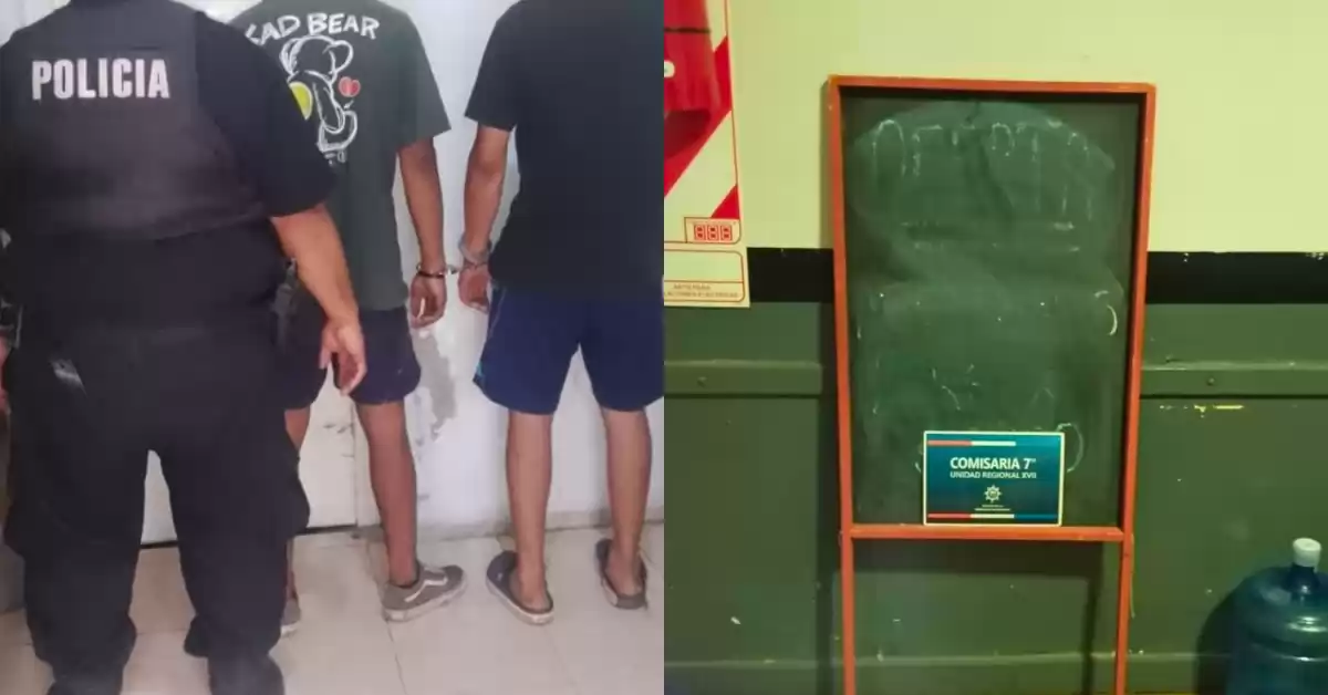 Dos jóvenes detenidos por robarse un cartel de un local comercial