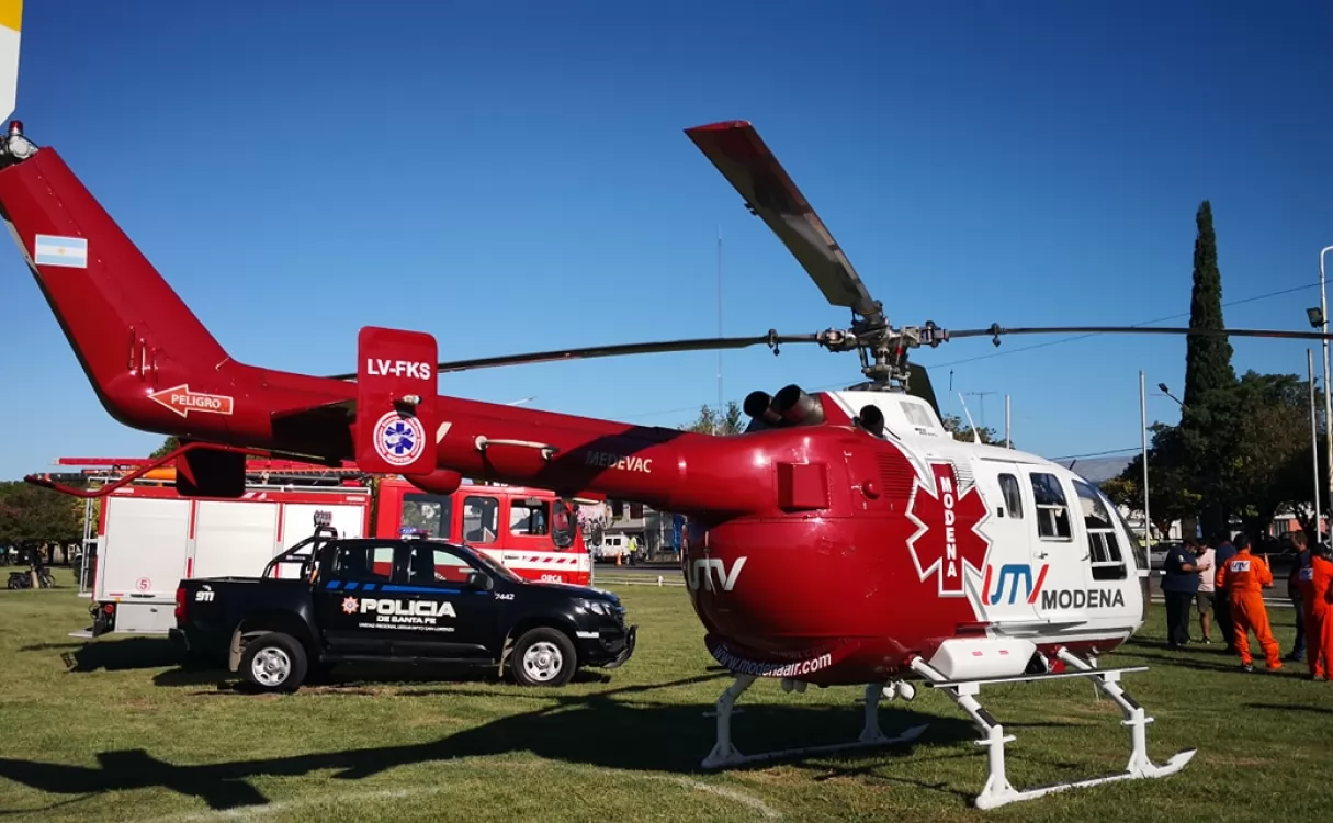 Trabajador rural fue aplastado por un tractor y debió ser trasladado a Rosario en Helicóptero