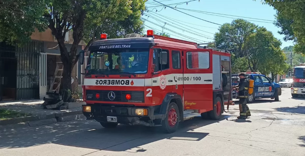 Susto por principio de incendio en una vivienda de Fray Luis Beltrán