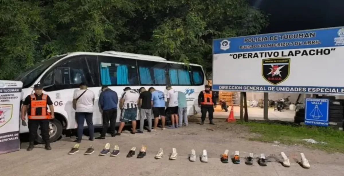 Detienen a 7 santiagueños que intentaron ingresar con más de 25 mil dosis de marihuana a Tucumán
