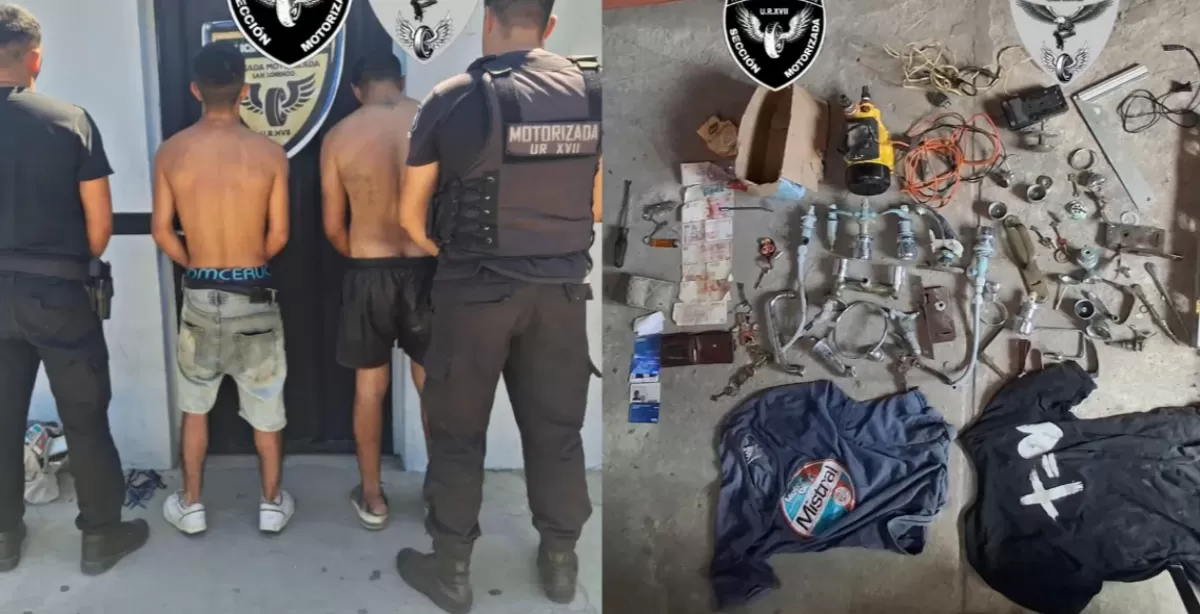 Dos hombres fueron detenidos en San Lorenzo luego de que robaran artículos de ferretería