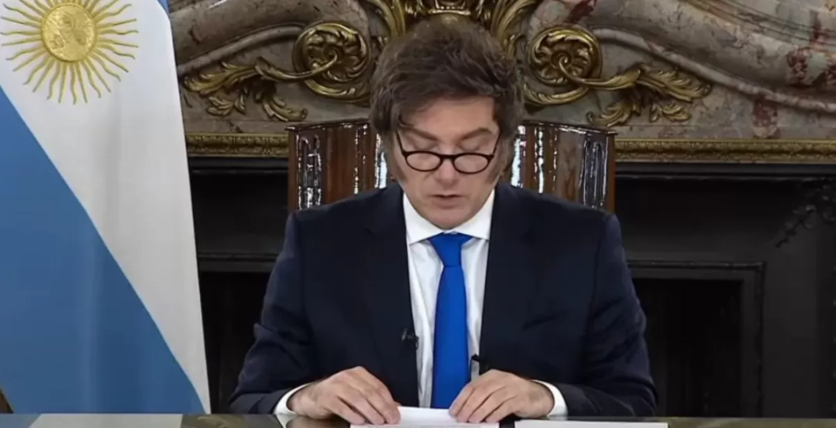 Milei anunció en cadena nacional una ley para prohibir por ley la emisión monetaria