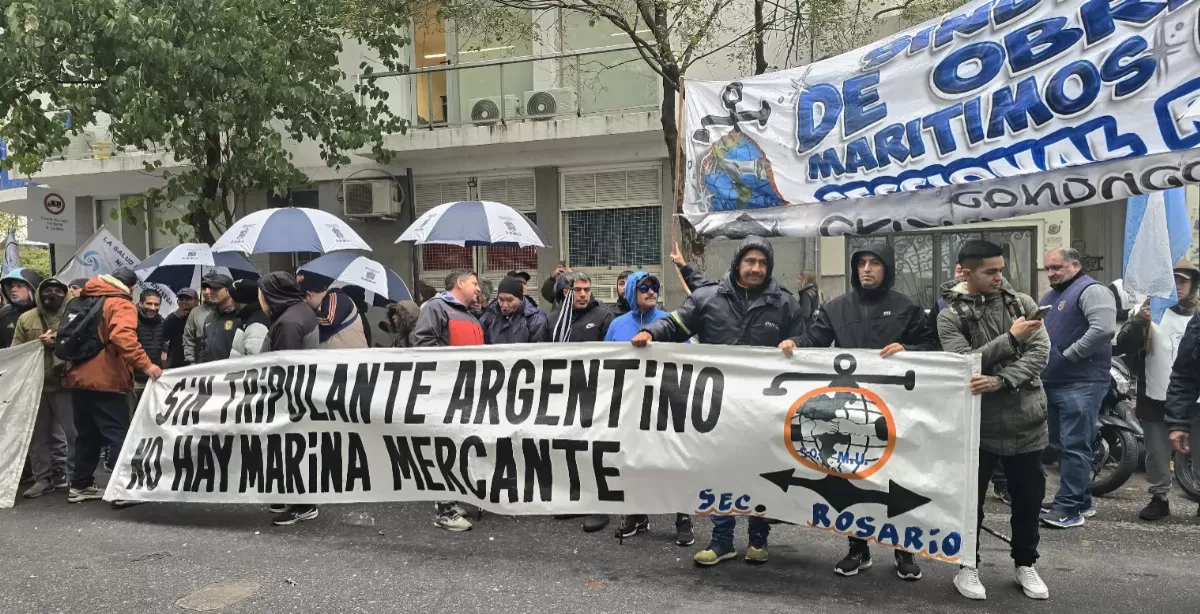 Movilización de gremios fluviales en Rosario: “No es un reclamo, es un enfrentamiento”