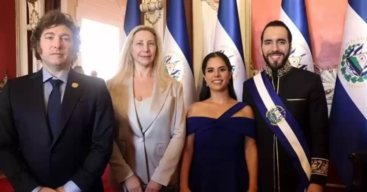 Milei participó de la asunción de Bukele en El Salvador y emprende su regreso 