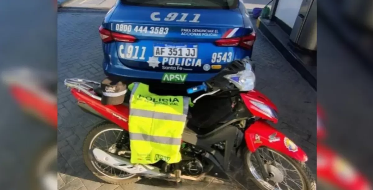 Timbúes: un menor fue detenido por circular en moto por la Autopista con documentación trucha