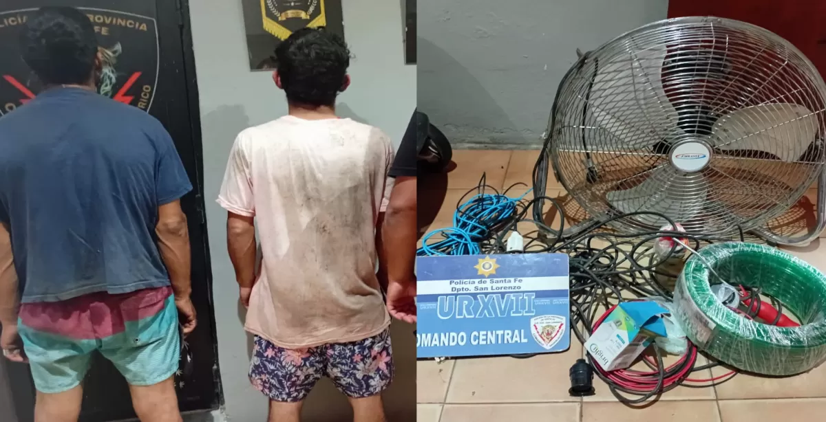 San Lorenzo: detuvieron a tres hombres con elementos robados de una vivienda 