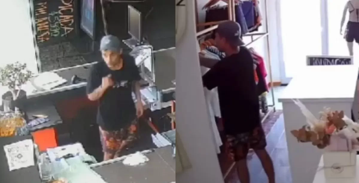 San Lorenzo: El mismo ladrón que robó en una carnicería, robó también en una tienda de ropa y quedó filmado