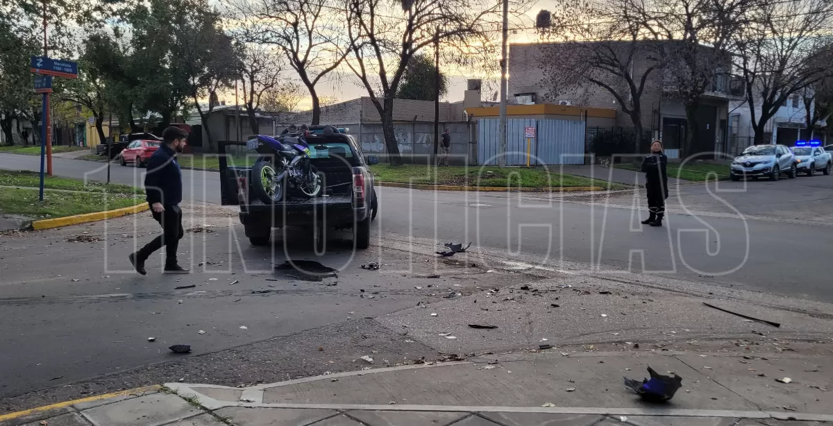 Un herido tras un choque entre una moto y un auto en Puerto General San Martín