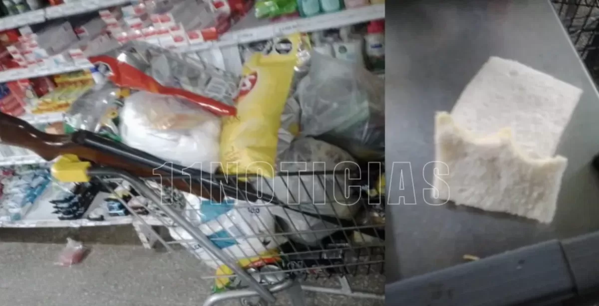 Robo en el supermercado “Los 3 Pibes” de Fray Luis Beltrán, destrozaron el lugar y hasta comieron sándwiches