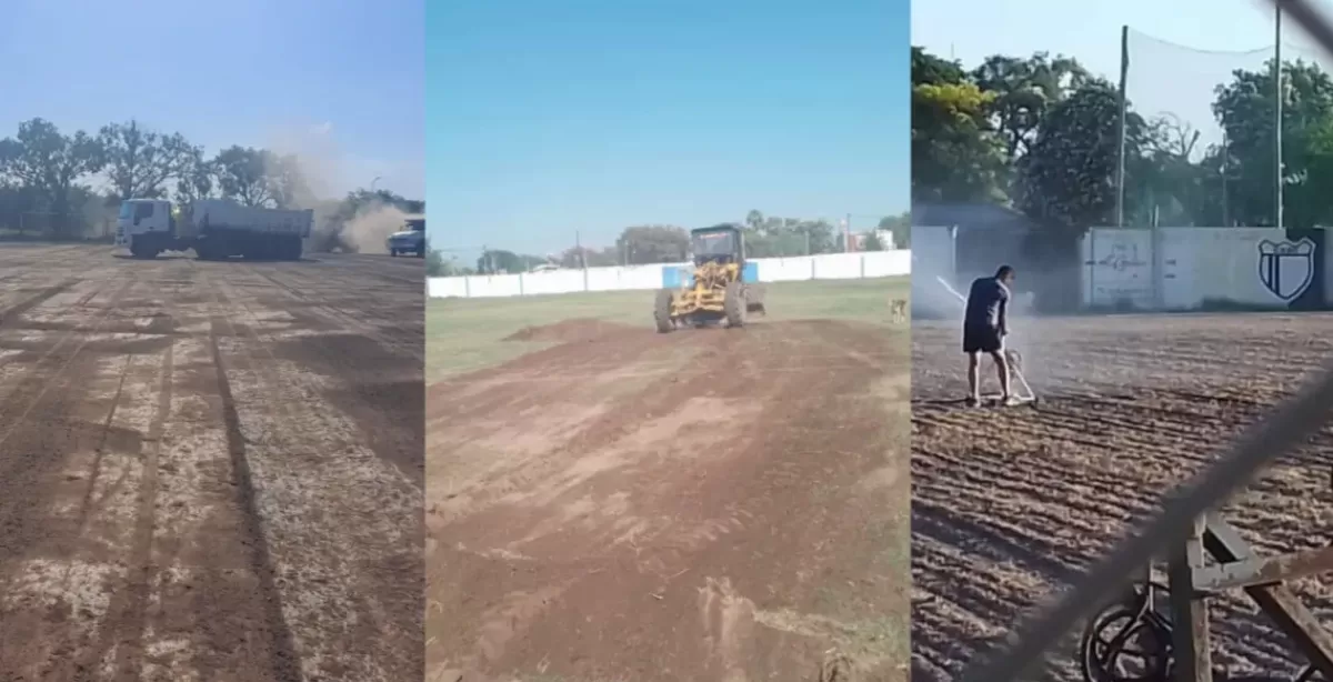 Mejoras en las canchas de la Liga Sanlorencina de cara a la nueva temporada    