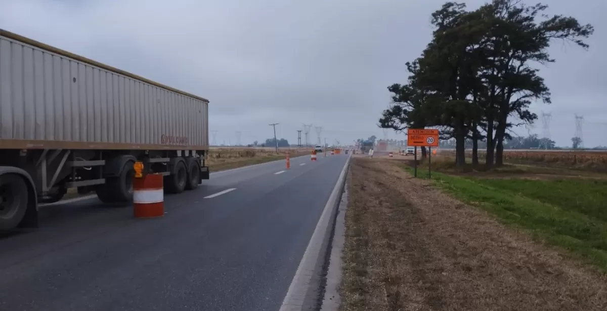 Desvíos en Ruta 91 por la construcción de una nueva rotonda entre Villa La Ribera y Serodino