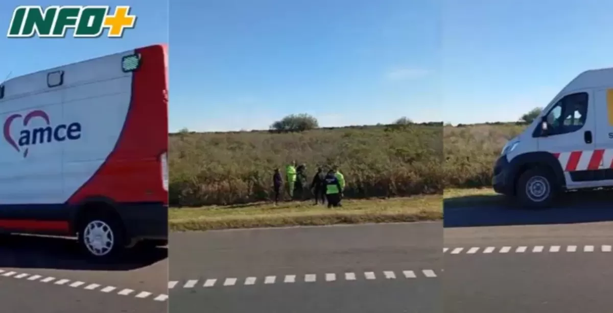 Oliveros: se le salió la rueda del auto en la Autopista, volcó y resultó herida