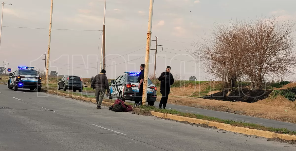Beltrán: un hombre resultó herido tras caer de su moto en la avenida Interurbana   