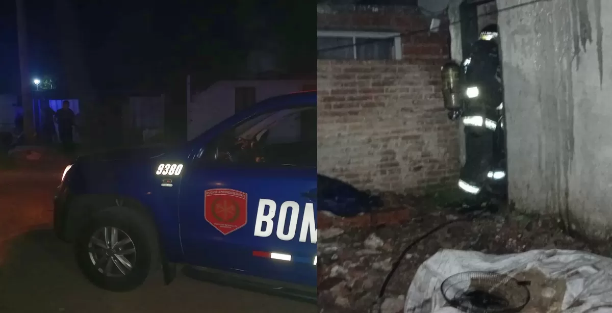 Se incendió una vivienda en Beltrán y los vecinos lograron apagar el fuego 
