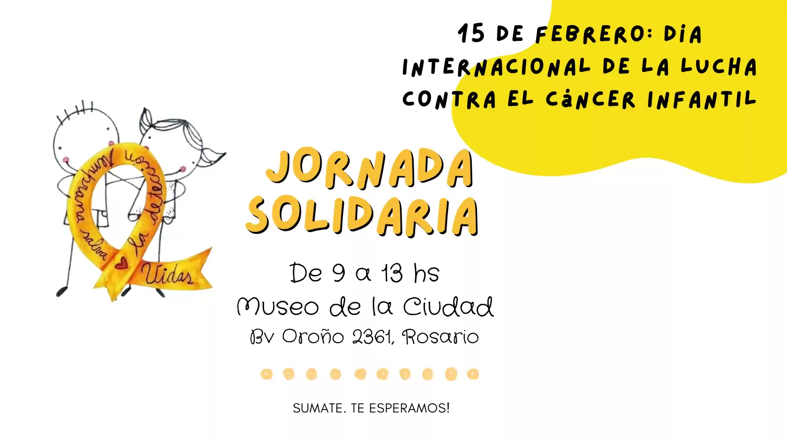Mañana habrá una gran jornada solidaria para concientizar sobre el Cáncer Infantil
