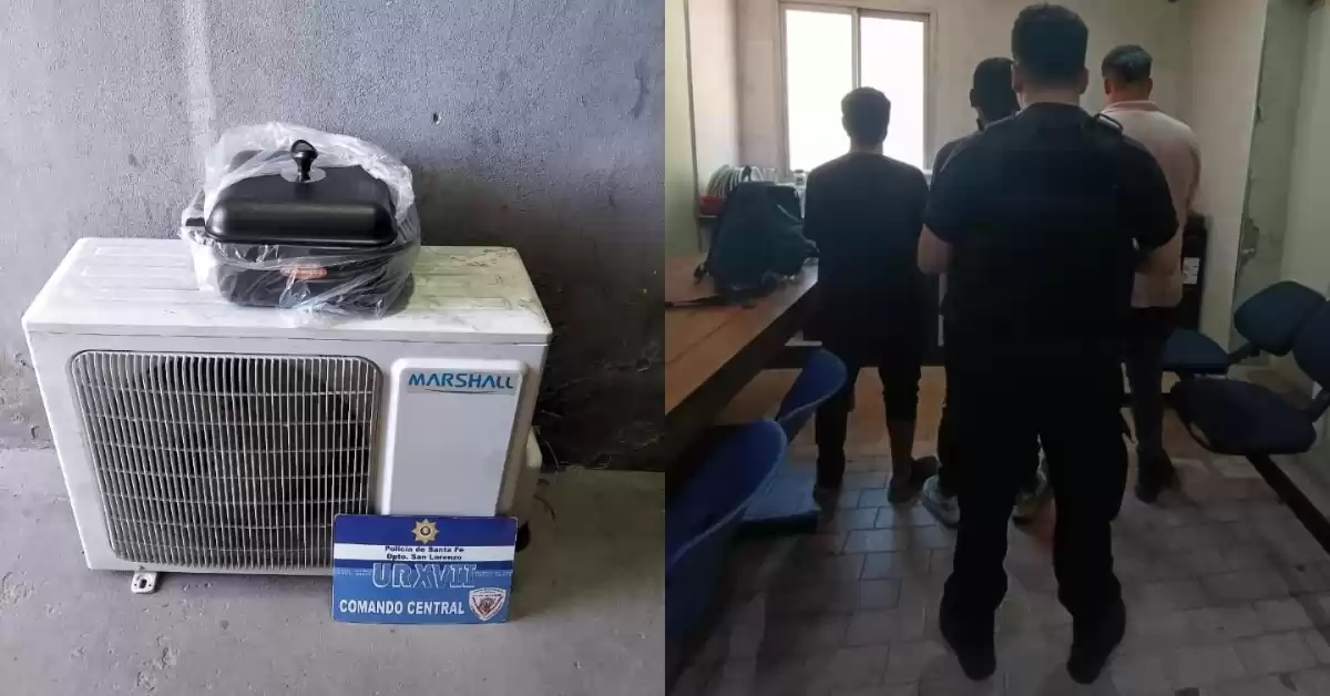 Cuatro detenidos por el robo de un aire acondicionado: tres dijeron ser chatarreros y que lo habían comprado