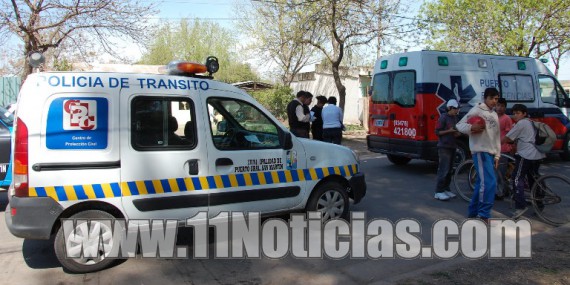 Puerto Gral. San Martín: un motociclista sufrió un accidente al cruzarse con un perro