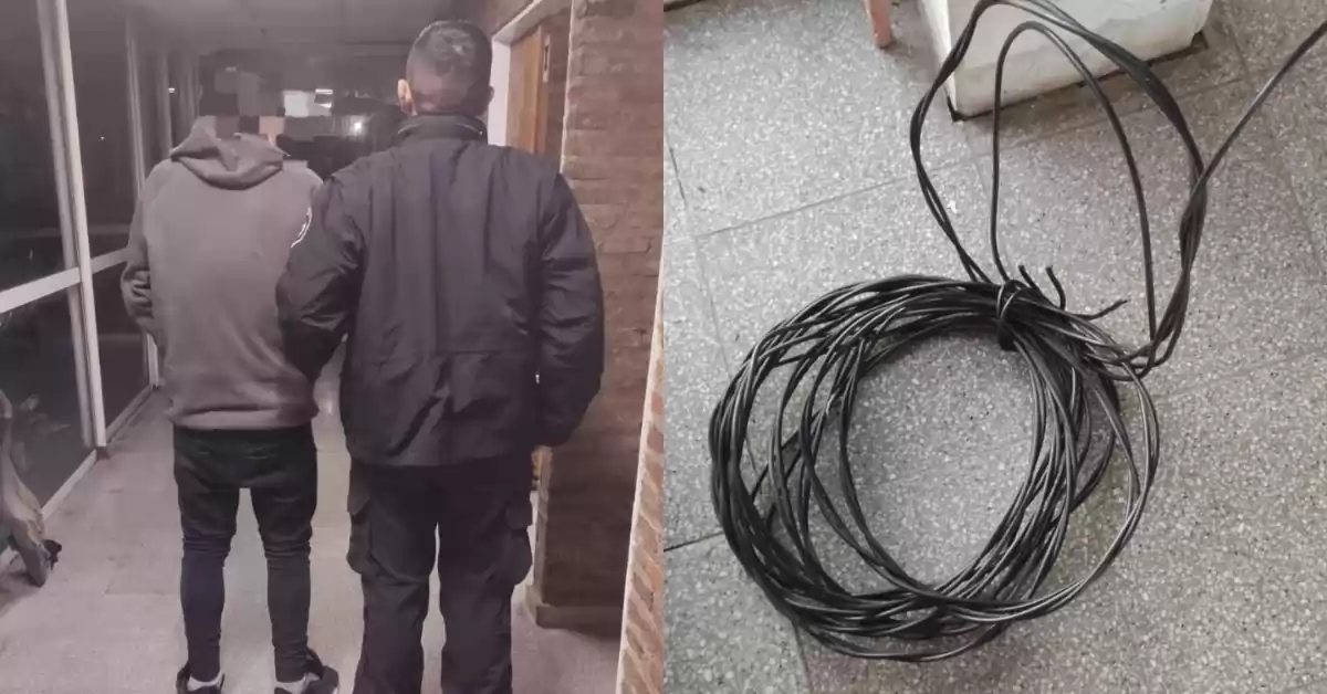 Puerto: vecinos retuvieron a un ladrón que robó cables y los dejó sin luz 