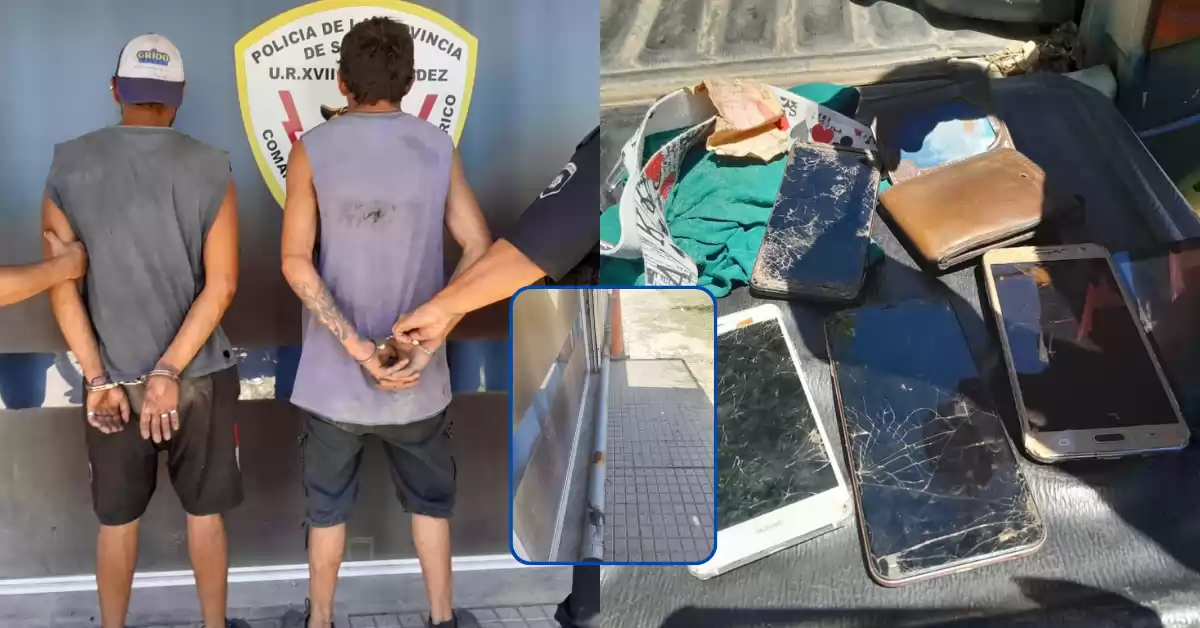Bermúdez: robaron un poste y celulares y se escondían en el monte de Celulosa