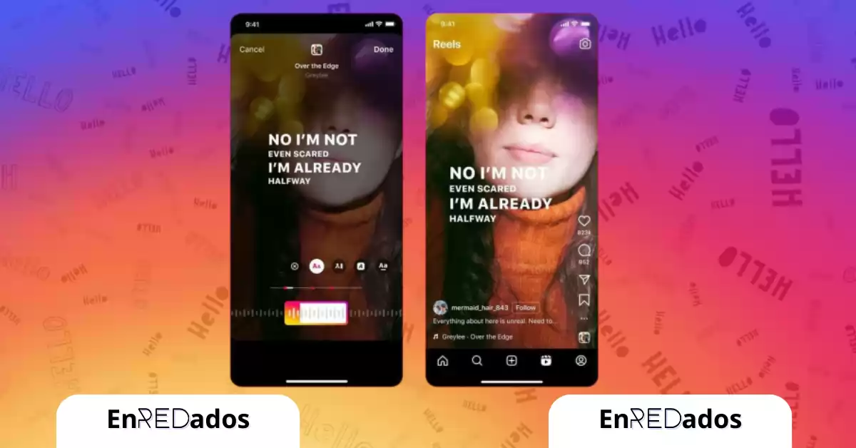 Instagram expande la prueba de insertar letras de canciones en Reels