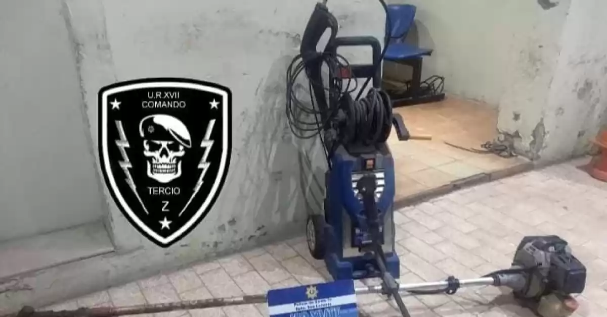 Detuvieron a dos sujetos que caminaban de madrugada con una hidrolavadora y una cortadora de césped 