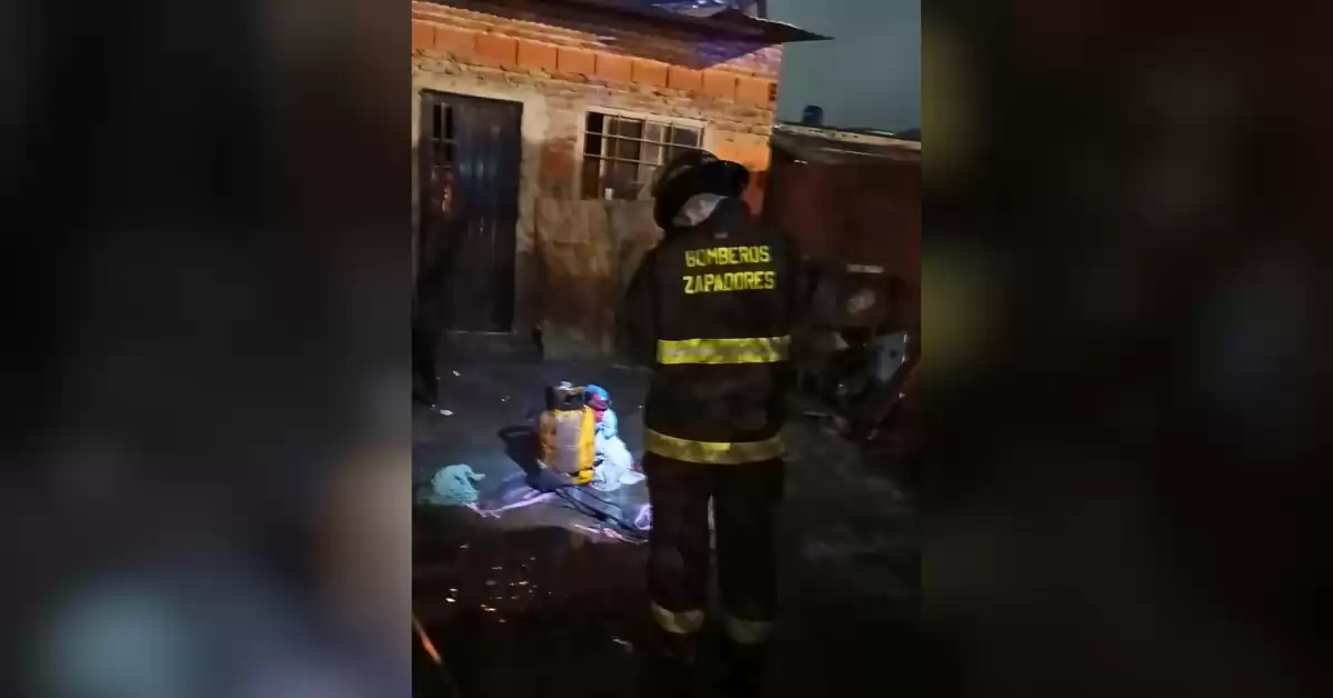 Susto en Beltrán por el incendio de una garrafa