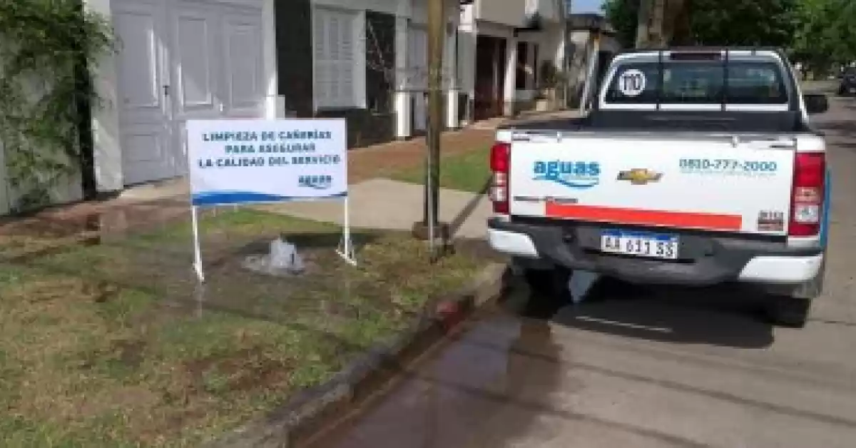 San Lorenzo: limpieza programada para el martes por la mañana en la red de distribución de agua potable 