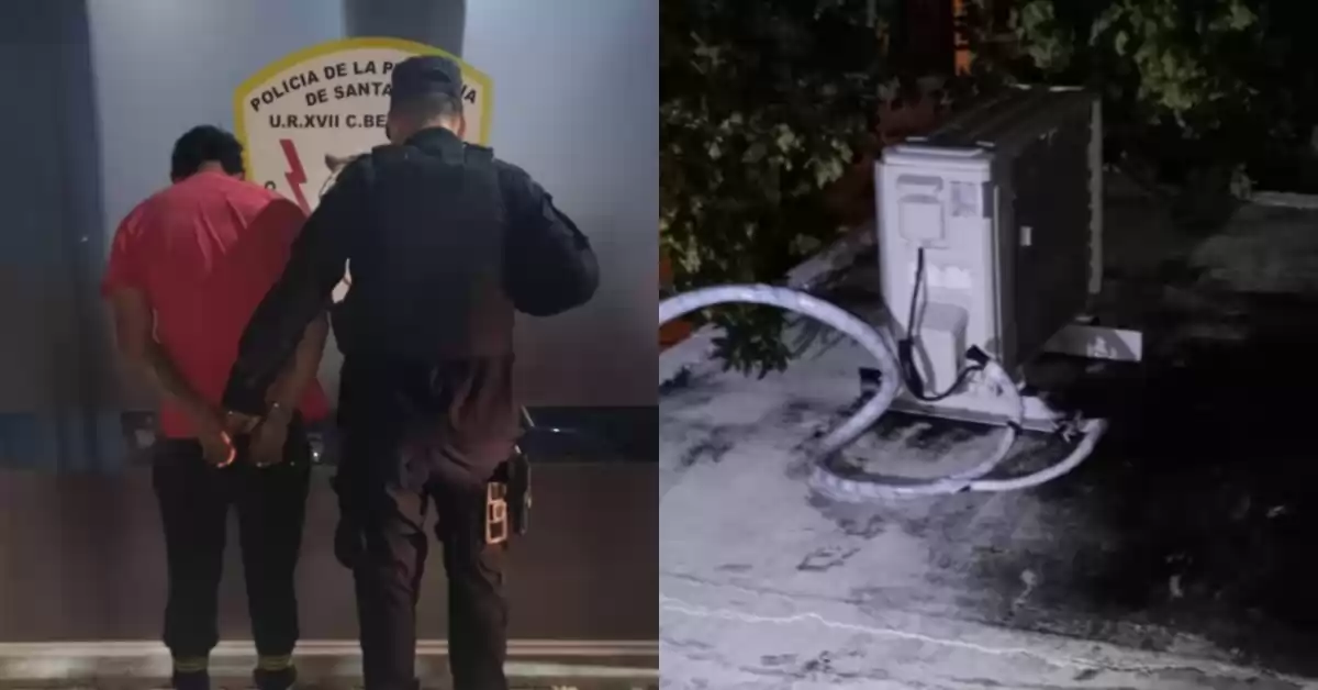 Capitán Bermúdez: caminaba por los techos intentando robar y fue detenido