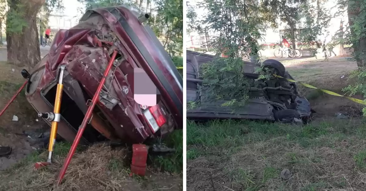 Impresionante vuelco en San Lorenzo: el conductor quedó atrapado y debió ser rescatado por bomberos