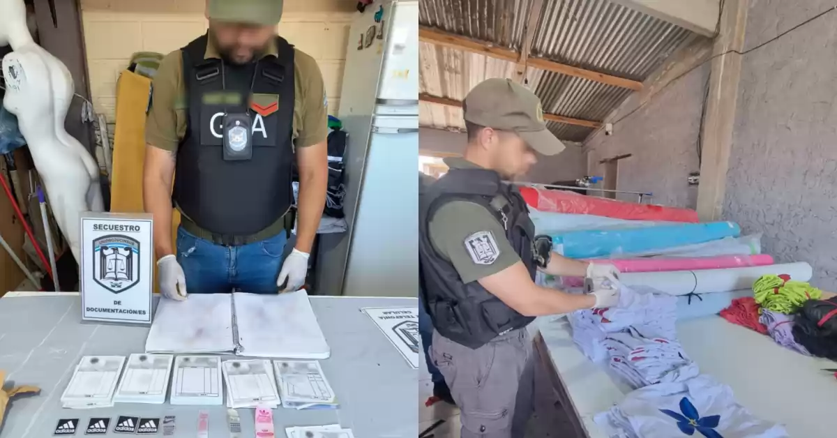 Gendarmería rescató a 17 personas explotadas en un taller textil en Lugano