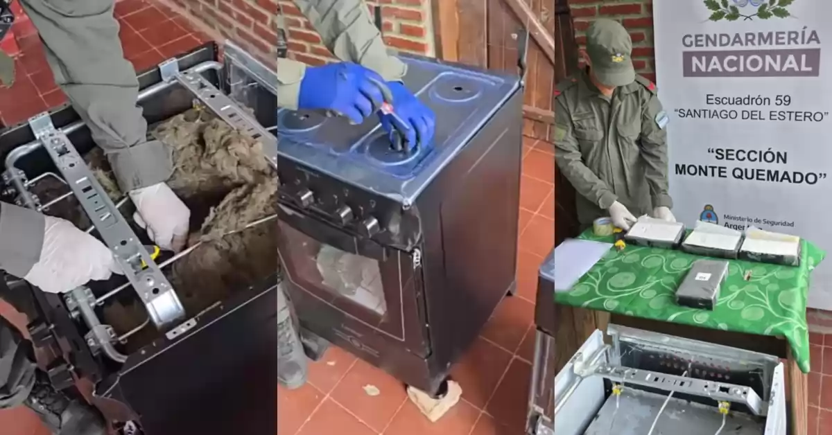 Un pasajero de ómnibus escondió paquetes con 26 kilos de cocaína dentro de cuatro cocinas