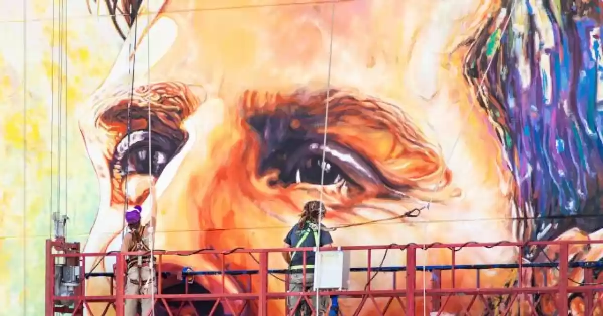 Rosario inaugura el mayor mural en homenaje a Lionel Messi