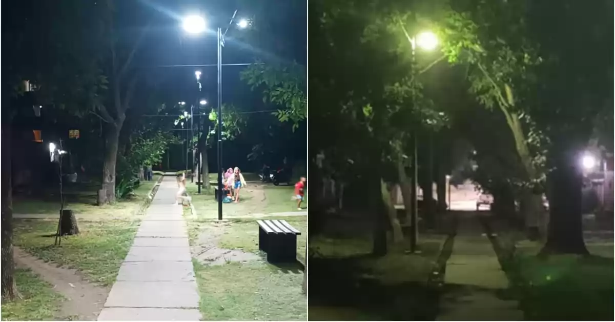 San Lorenzo: el municipio sumó luces led en los espacios comunes del Fonavi Oeste
