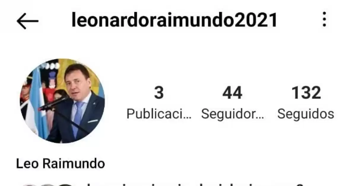 Denuncian perfil de Instagram falso del intendente Raimundo