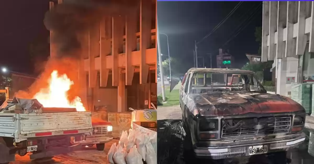 Una camioneta ardió en llamas en San Lorenzo