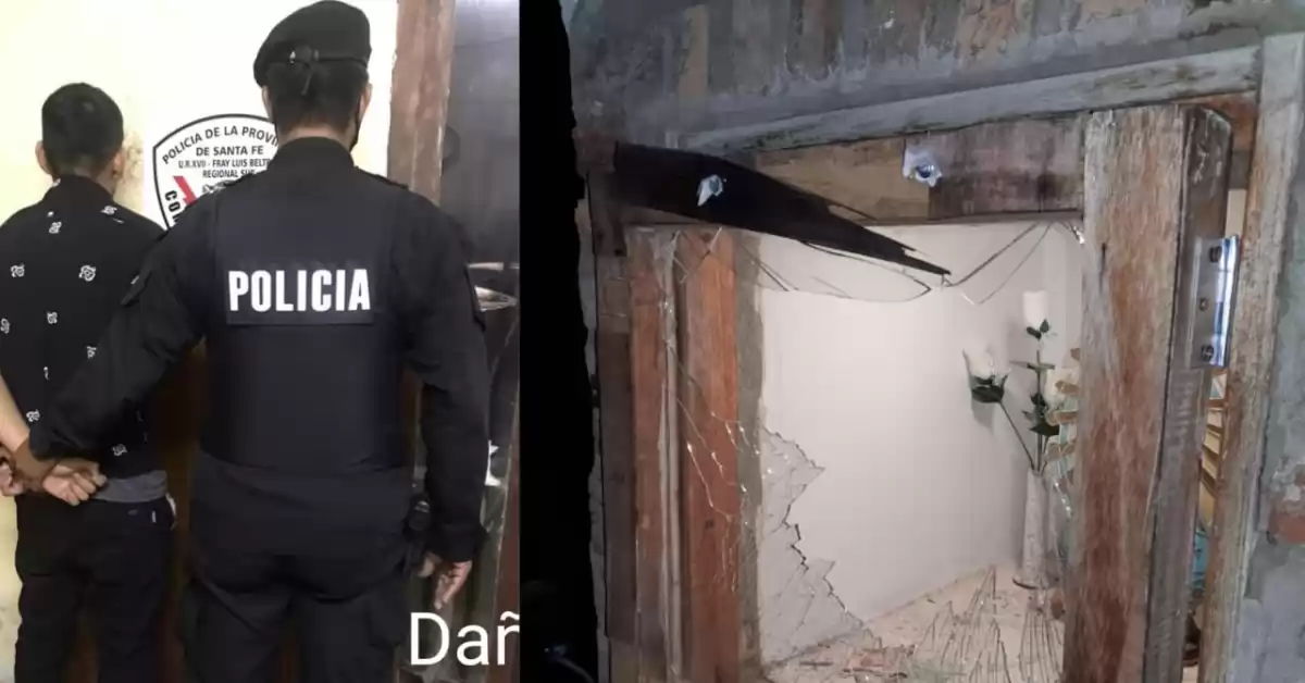Fray Luis Beltrán: vandalizaron la imagen de la Virgen del Luján a metros de la comisaria