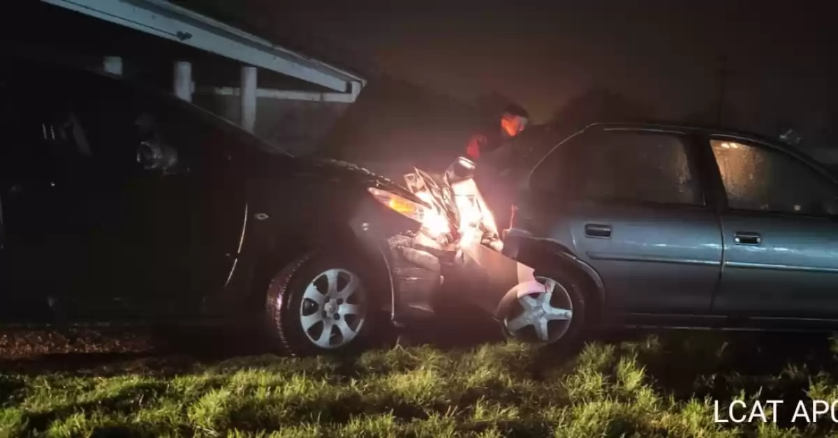 San Lorenzo: Accidente de tránsito entre dos autos en Autopista Rosario Santa Fe