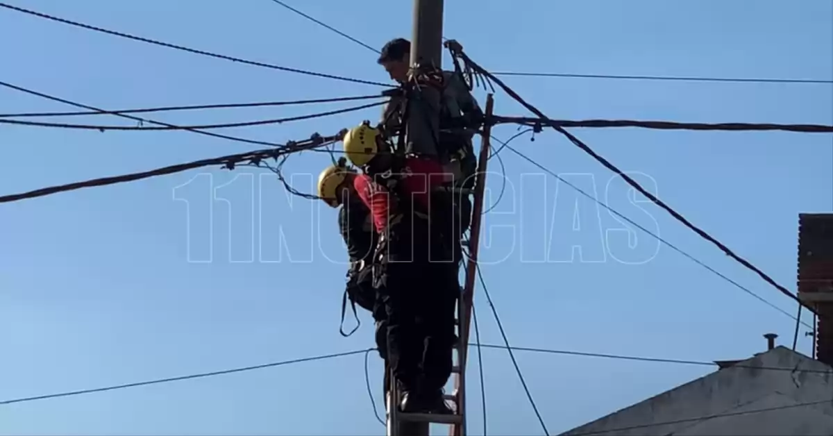 Se encuentra estable el operario que sufrió una descarga eléctrica en San Lorenzo