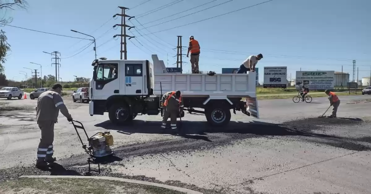 Corte en el acceso a la autopista por San Lorenzo norte debido a tareas de bacheo
