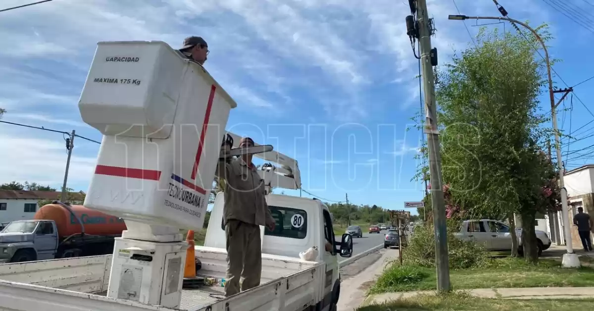 Robaron más de 500 metros de cable del alumbrado público en Fray Luis Beltrán