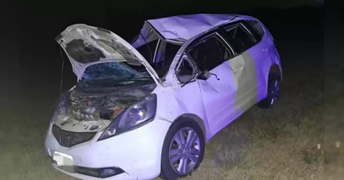 Impresionante vuelco en Ruta 34: dijo que mordió la banquina y perdió el control