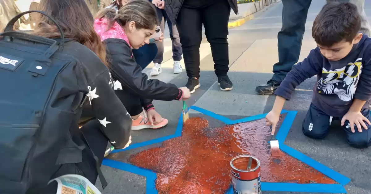 Pintaron una estrella roja a 8 meses del asesinato del camarógrafo Gustavo Gutierrez en San Lorenzo
