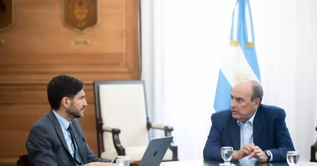 Guillermo Francos recibió a Maximiliano Pullaro en Casa Rosada