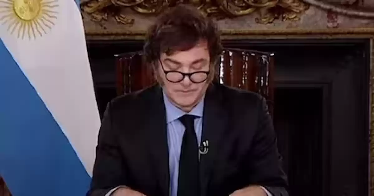 Milei anunció el superávit fiscal trimestral en cadena nacional 